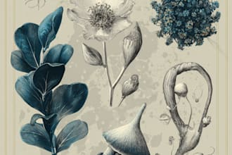design the best botanical illustration for you