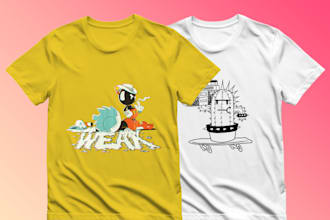 make illustrations for tshirts