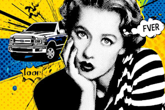draw pop art or roy lichtenstein style