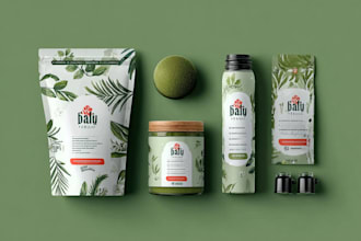 create organic product packaging or label design