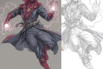 draw a best fantasy super hero character art for you