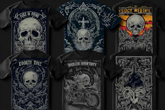 do illustrator t shirt designs for you