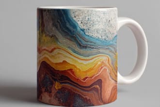 draw coffee mug design for merch