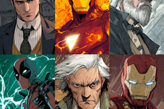draw you a dc or marvel style comic book superhero or villain character