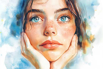 hand paint a  watercolor illustration