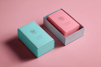 create a custom can label design and a packaging box