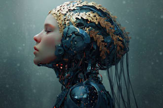design stunning sci fi portrait art