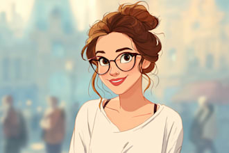 draw a magical illustration, cartoon, and portrait illustration in disney style
