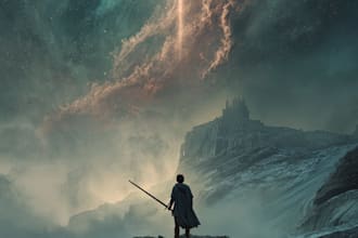create an epic fantasy book cover