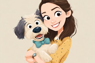 draw your pet as a cartoon disney character