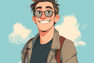 draw you a beautiful portrait in disney cartoon style