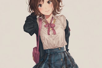 draw anime character illustration