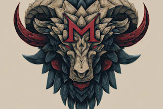 do mythical beasts, monsters, fantasy logo or game illustrations