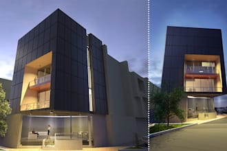 be your commercial architect for 3d sketchup modeling and commercial exterior
