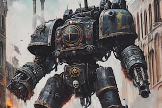 draw warhammer  with old school