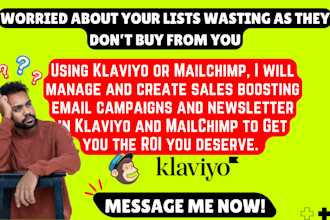 manage and create sales boosting email campaigns newsletter in klaviyo mailchimp