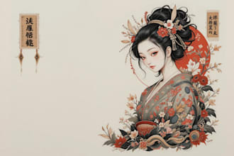 do a super artistic tattoo designs in japanese style