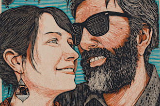 create a portrait print linocut