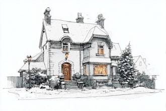 draw illustrations or sketches of your house and buildings