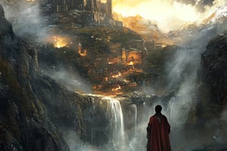 create an epic fantasy book cover
