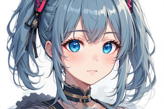 draw an anime character illustration for commercial use