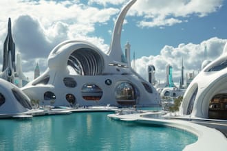 do a science fiction city, cyberpunk concept art