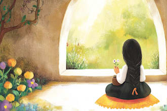 illustrate a magical children book with scenes