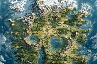 draw a custom map for fantasy, scifi, book or boardgame