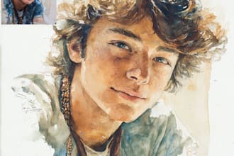 make watercolor car portrait from your photo