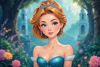 paint your cartoon portrait in disney style