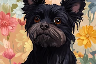 draw charcoal portrait of your pet
