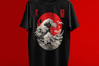 design japanese anime t shirts