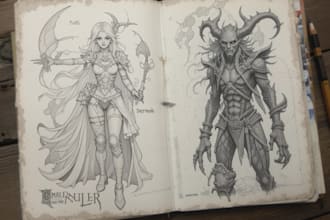 o awesome artwork for dark art, horror, creepy illustration