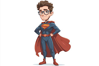 draw a unique superhero cartoon character