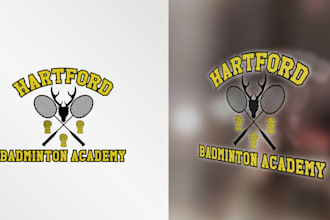 design a modern tennis, golf, football badminton logo