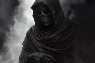 do fantasy horror and fantasy horror character illustration