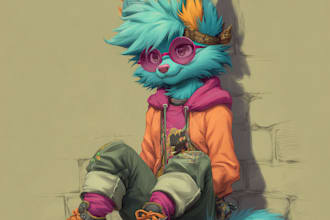 draw furry reference sheet fursona character sheet furry art