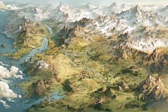 do fantasy map design map illustration city map