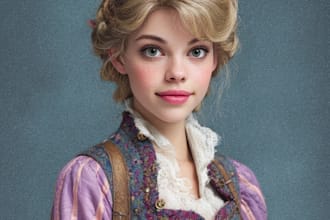 make an amazing disney style portrait