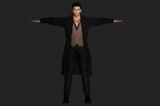 rig 3d game ready character,topology,rigify rig, ik fk, arkit,human skin texture