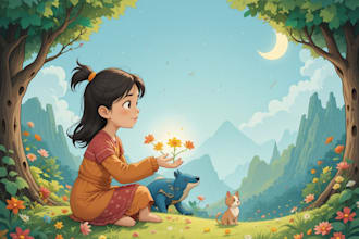illustrate children story book illustration, children story