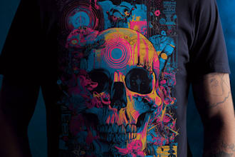 draw typography and custom graphic t shirt design
