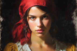 do digital oil smudge painting in my style