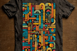 do an awesome custom typographic tshirt design