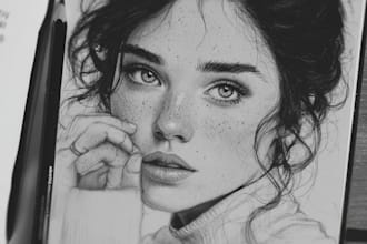draw black and white illustrations