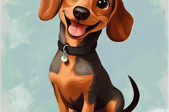 draw funny pet for profile picture, sticker, memes