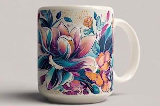 create coffee mug design, custom mug design