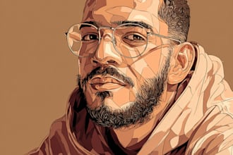 draw your photo into a realistic vector portrait in