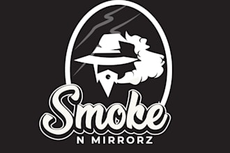 do modern professional smoking, vape logo design