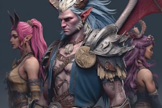 create unique style of fantasy character